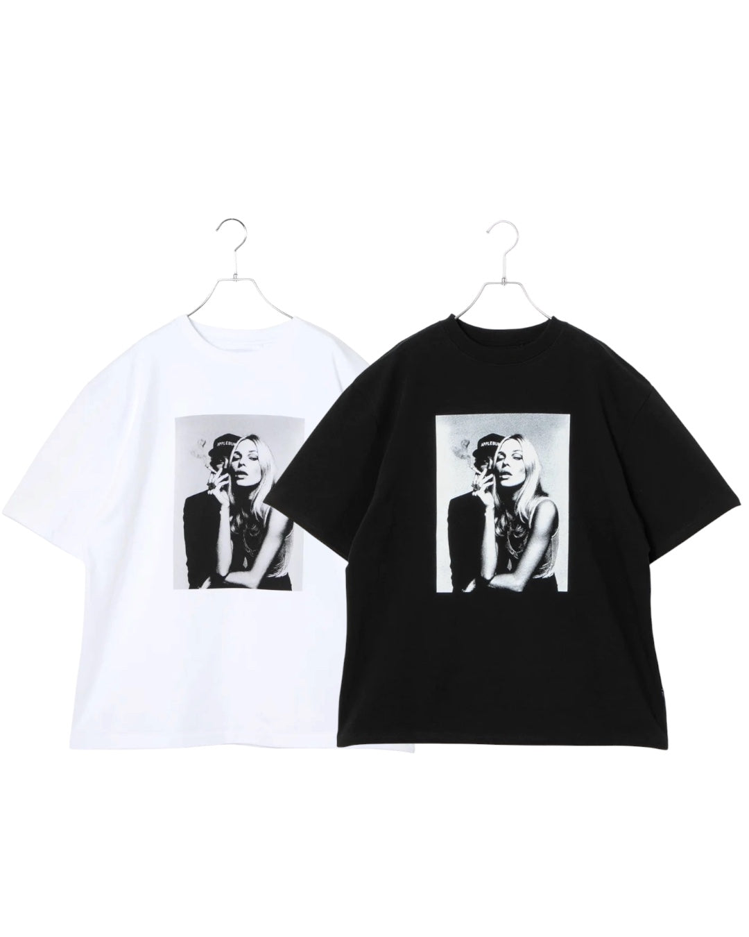 APPLEBUM フォトTシャツ 12oz ヘビーウェイト グラフィックTシャツ メンズ ストリートファッション ホワイト　ブラック　正面