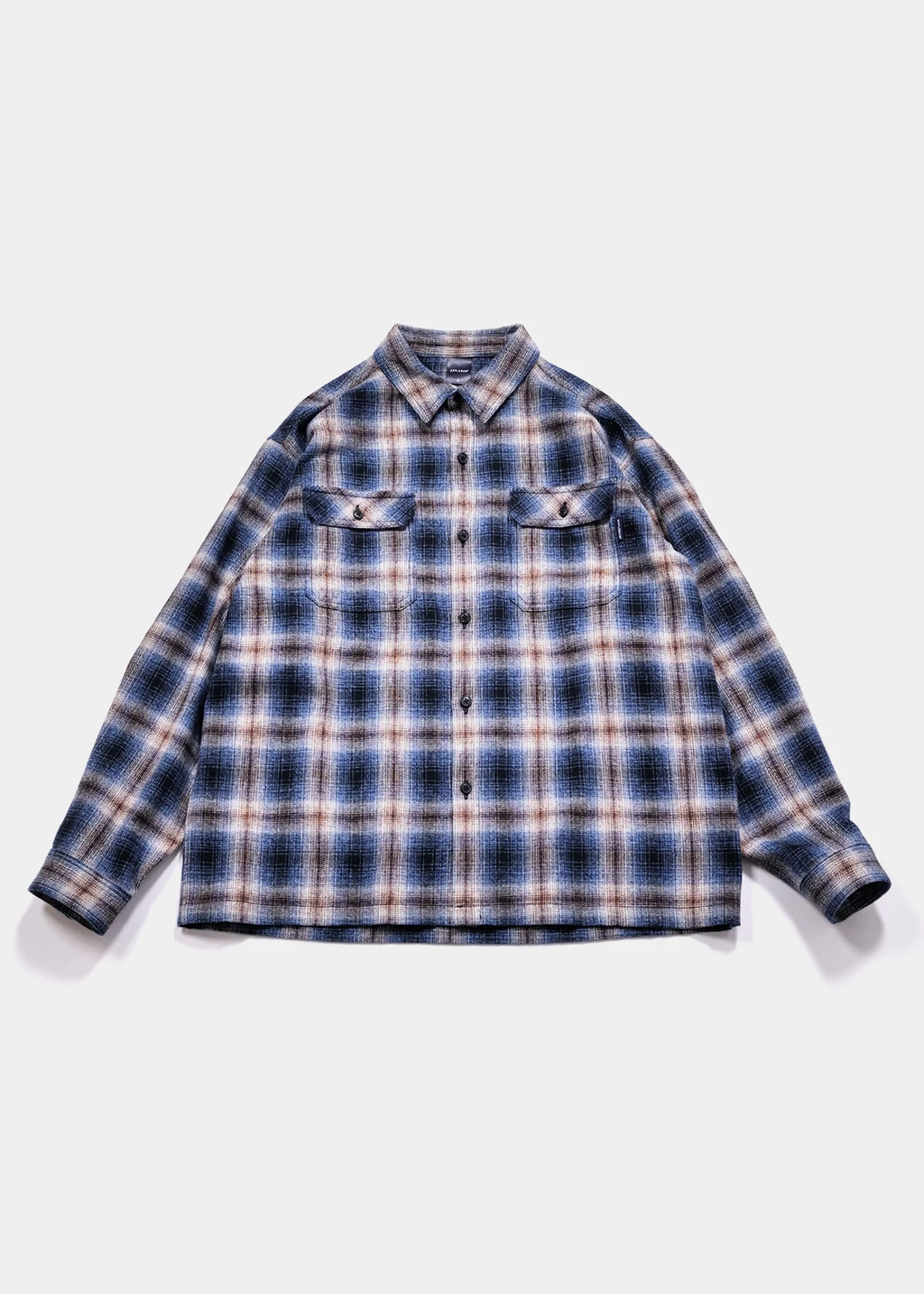 APPLEBUM  ( アップルバム ) /  Melange Check Nel Shirt  (メランジェ チェック ネル シャツ) / Navy  ( ネイビー )