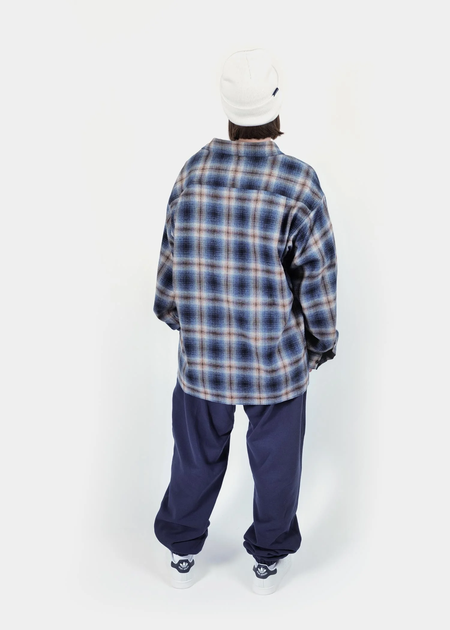 APPLEBUM  ( アップルバム ) /  Melange Check Nel Shirt  (メランジェ チェック ネル シャツ) / Navy  ( ネイビー )