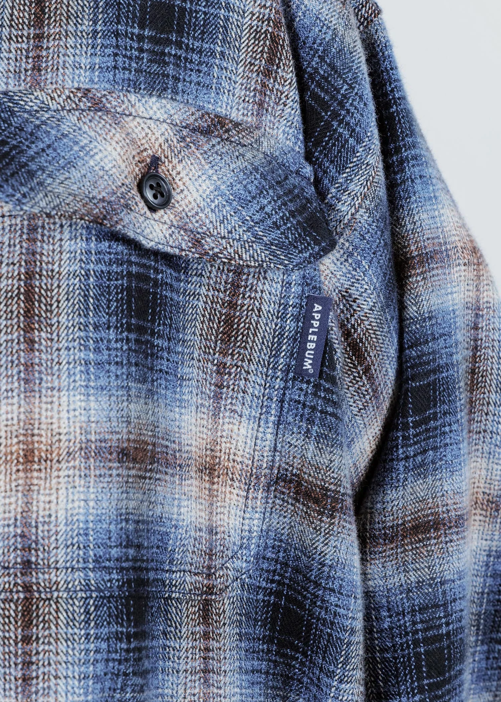 APPLEBUM  ( アップルバム ) /  Melange Check Nel Shirt  (メランジェ チェック ネル シャツ) / Navy  ( ネイビー )