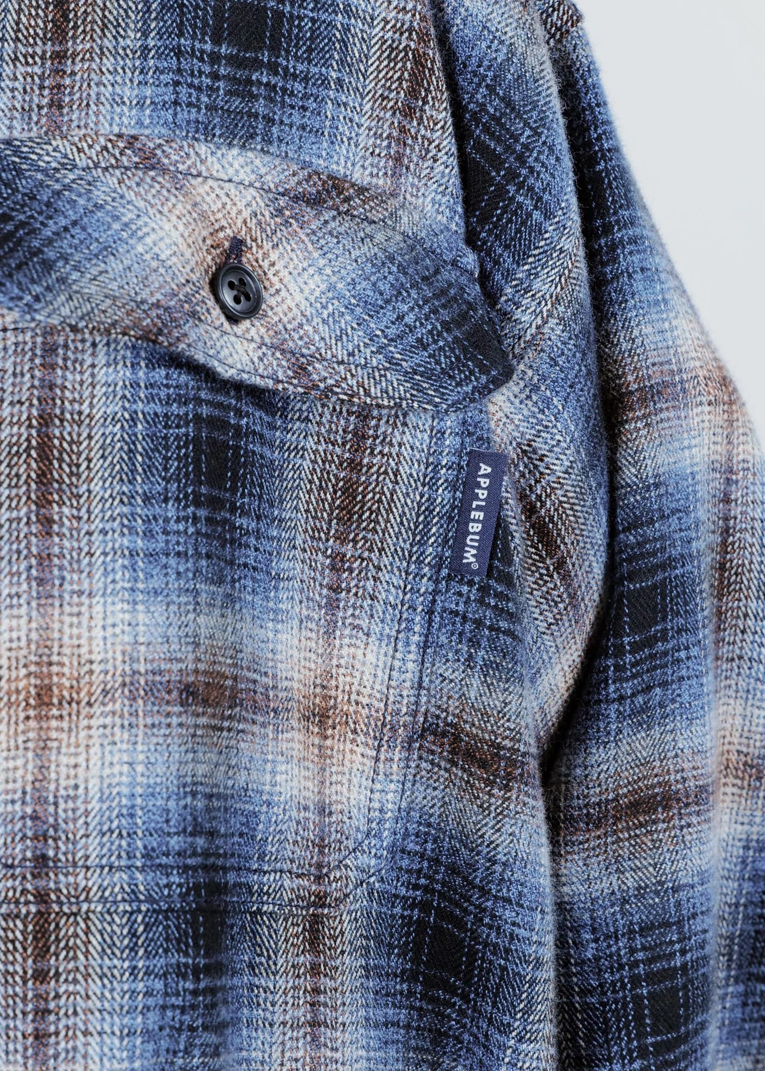 APPLEBUM  ( アップルバム ) /  Melange Check Nel Shirt  (メランジェ チェック ネル シャツ) / Navy  ( ネイビー )