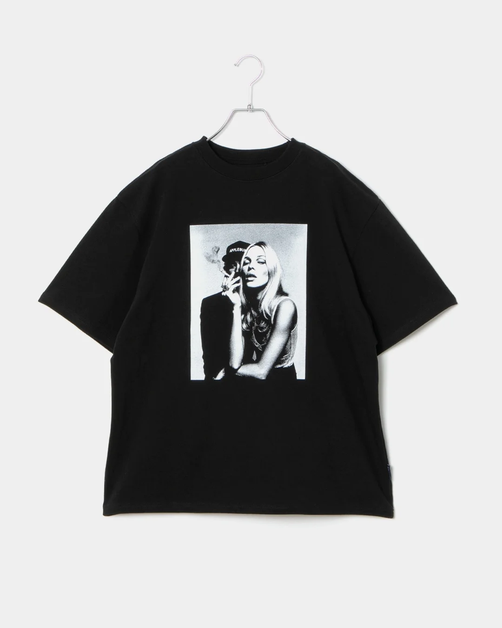 APPLEBUM フォトTシャツ 12oz ヘビーウェイト グラフィックTシャツ メンズ ストリートファッション　ブラック　正面