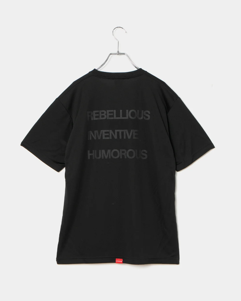 APPLEBUM ドライTシャツ 吸水速乾 UVカット スポーツTシャツ　ブラック　背面