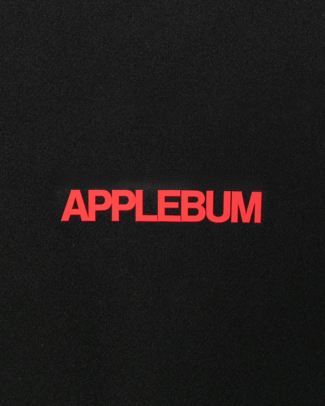 APPLEBUM ドライTシャツ 吸水速乾 UVカット スポーツTシャツ　ブラック 正面　グラフィック　拡大