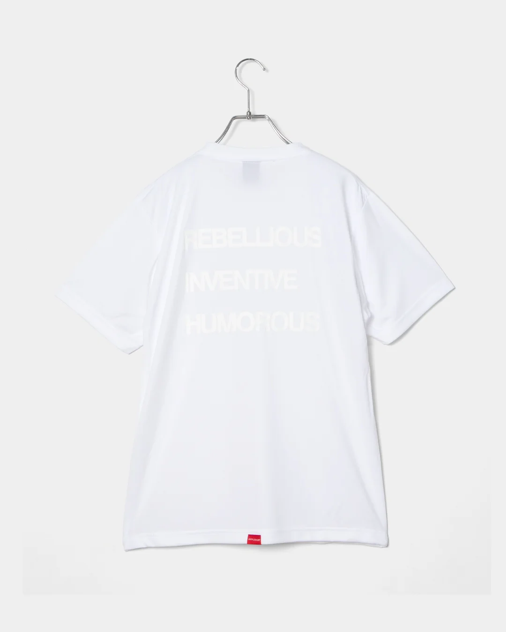APPLEBUM ドライTシャツ 吸水速乾 UVカット スポーツTシャツ　ホワイト　背面　