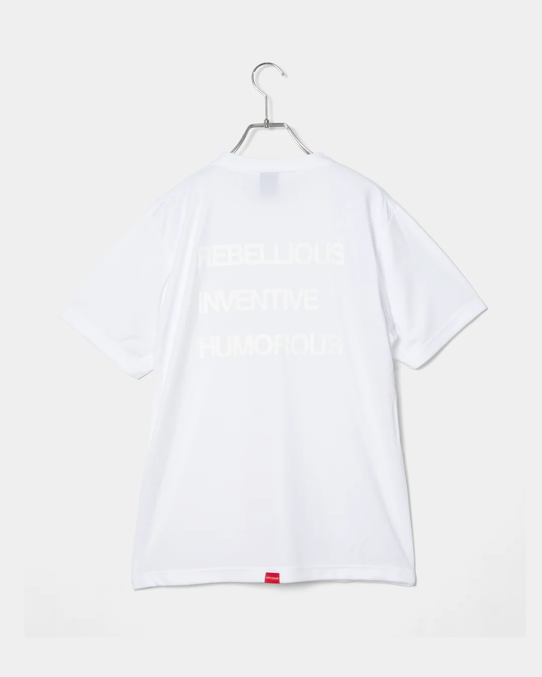 APPLEBUM ドライTシャツ 吸水速乾 UVカット スポーツTシャツ　ホワイト　背面　