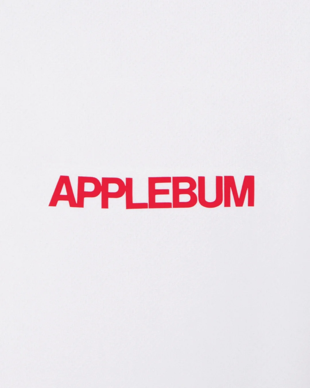 APPLEBUM ドライTシャツ 吸水速乾 UVカット スポーツTシャツ　ホワイト　正面　グラフィック　拡大