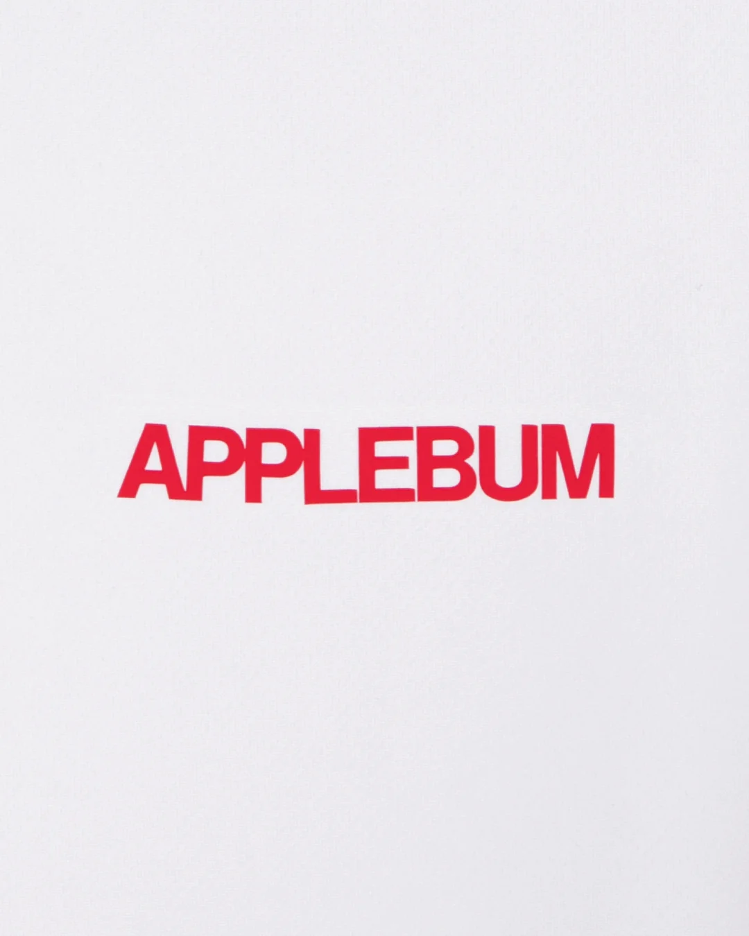 APPLEBUM ドライTシャツ 吸水速乾 UVカット スポーツTシャツ　ホワイト　正面　グラフィック　拡大