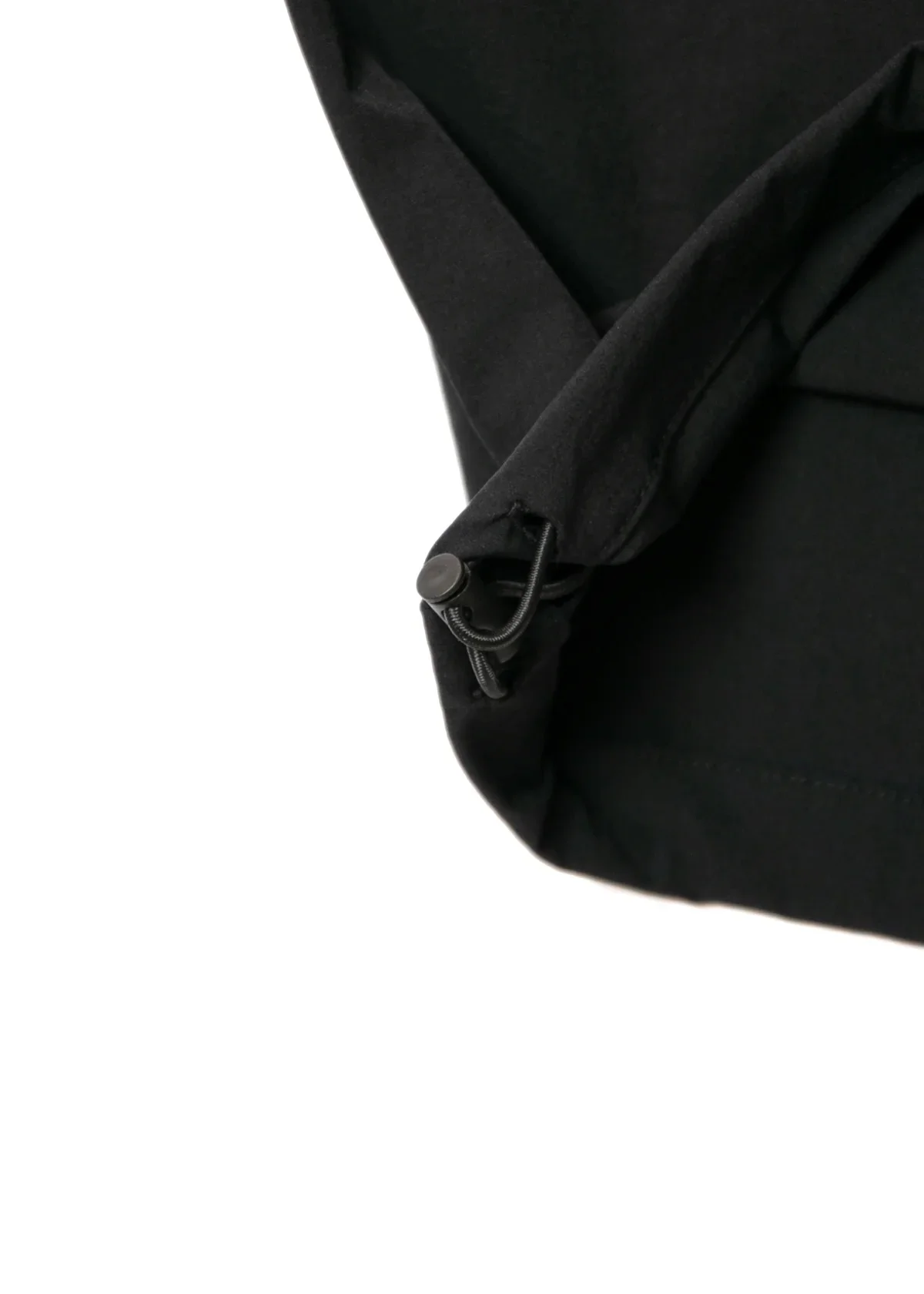 APPLEBUM raidback fabric ナイロンパンツ メンズ ワイドシルエット ミリタリー リフレクター セットアップ　ブラック　トレーニングパンツ　裾　ドローコード　拡大