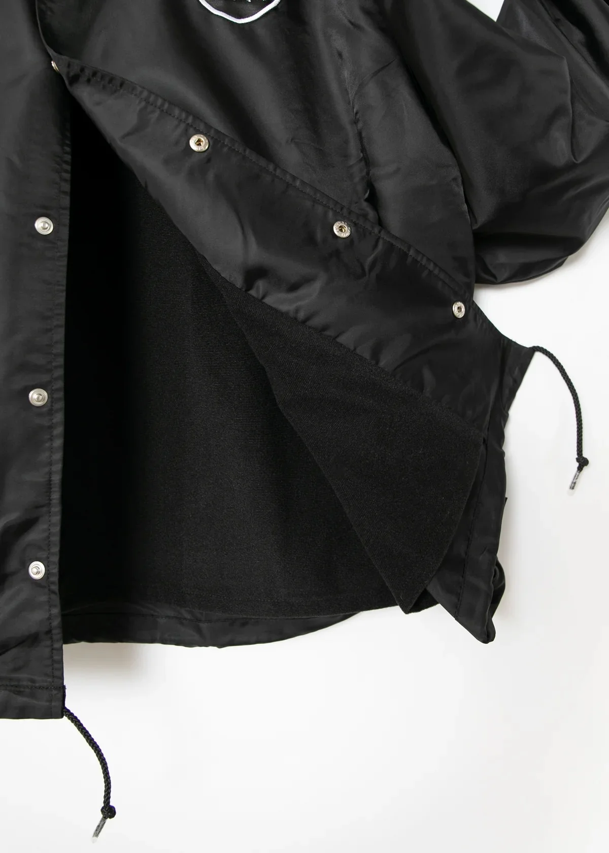 APPLEBUM raidback fabric コーチジャケット ナイロンジャケット メンズ ストリート バックプリント 　ブラック　丈