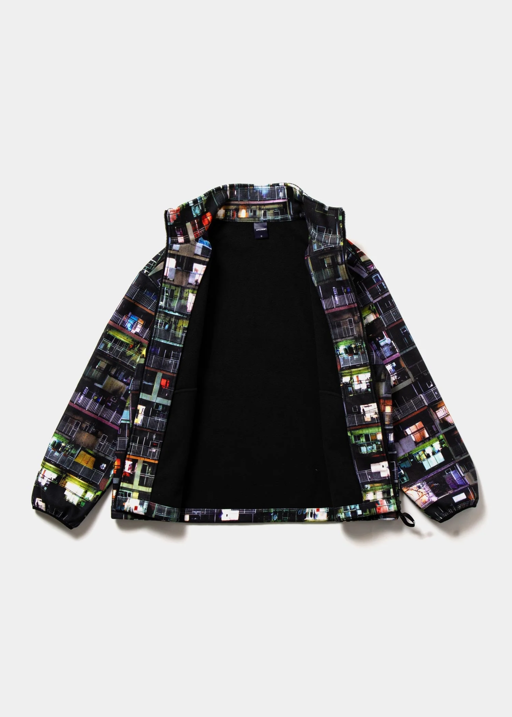 APPLEBUM 東京コラージュ フリースジャケット 総柄 メンズ ポリエステル ストリート HIPHOP 秋冬　正面　