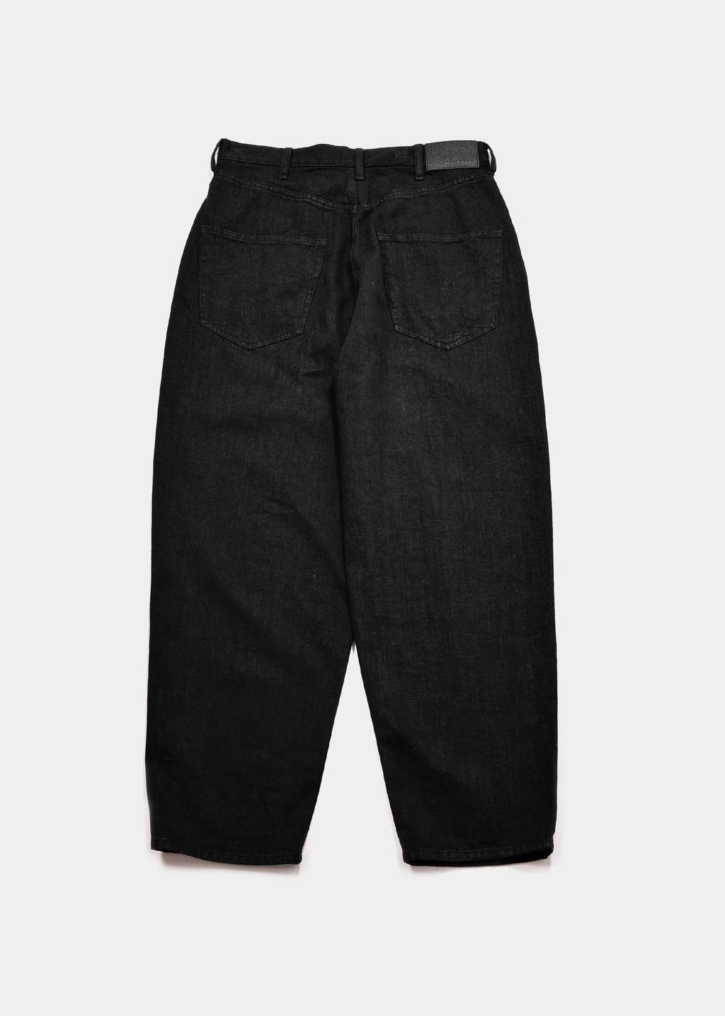 APPLEBUM Selena ワイドテーパード デニムパンツ メンズ 12oz ストレッチ ジーンズ　ブラック　バック
