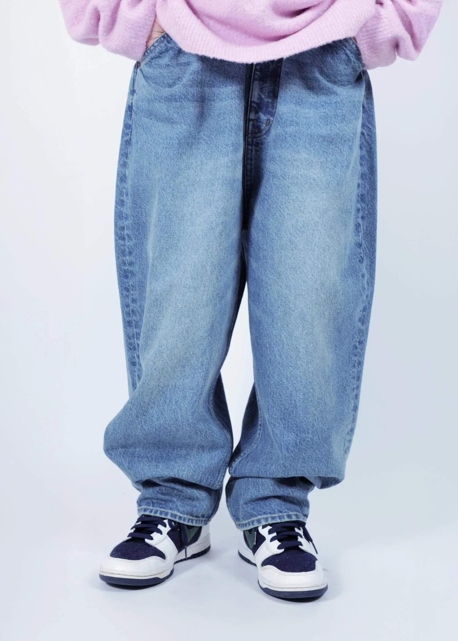 APPLEBUM (アップルバム) /  “Selena” Wide Tapered Denim Pants (Damage) ”セレナ” ワイド テーパード デニムパンツ（ダメージ）