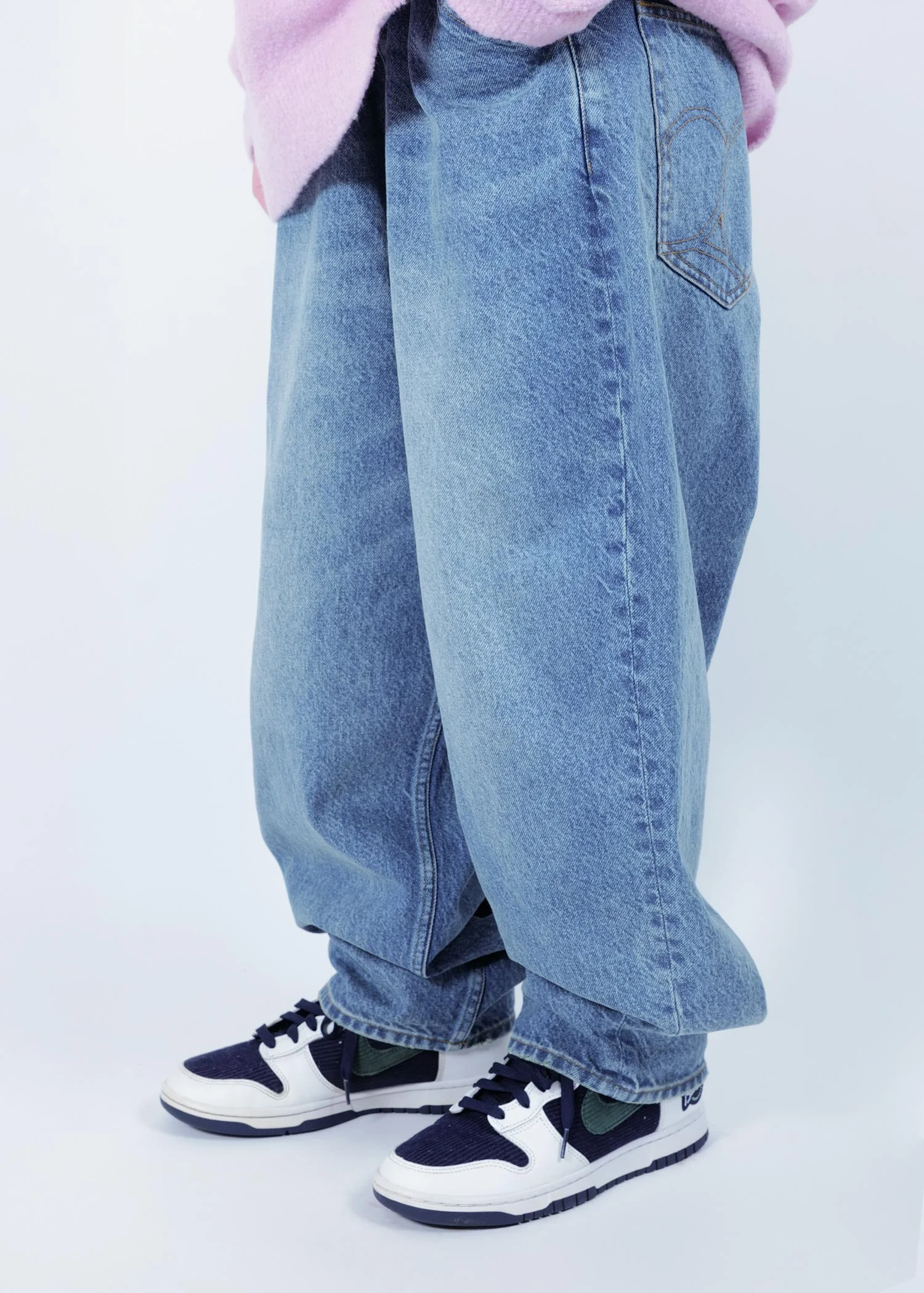 APPLEBUM (アップルバム) /  “Selena” Wide Tapered Denim Pants (Damage) ”セレナ” ワイド テーパード デニムパンツ（ダメージ）
