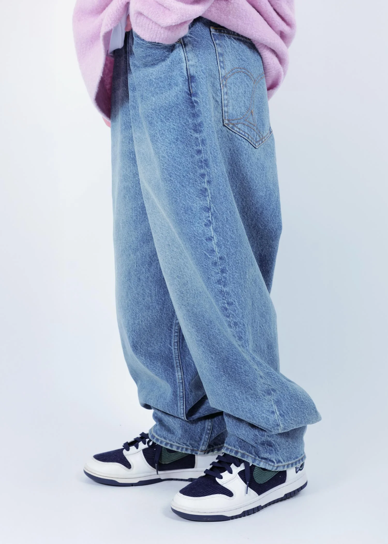 APPLEBUM (アップルバム) /  “Selena” Wide Tapered Denim Pants (Damage) ”セレナ” ワイド テーパード デニムパンツ（ダメージ）