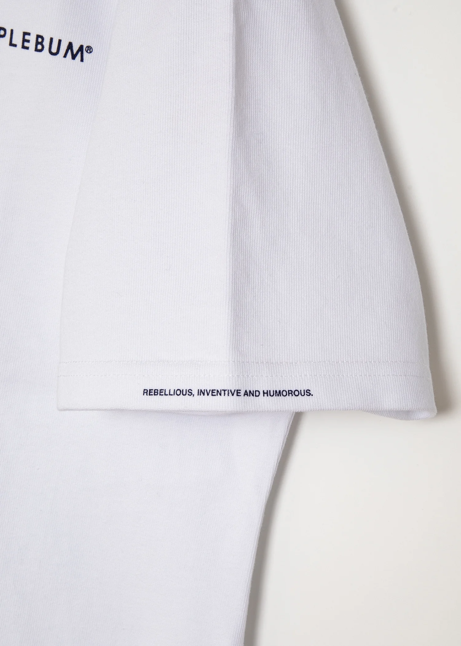 APPLEBUM Standard Products ロゴTシャツ メンズ 12oz ヘビーウェイト コットン 半袖Tシャツ　ホワイト　袖