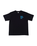 CHAOS FISHING CLUB ロゴTシャツ メンズ バックプリント 6.2oz コットン 半袖 ブラック　正面