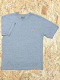 Carhartt ポケットTシャツ メンズ ヘビーウェイト ルーズフィット 半袖Tシャツ　グレー　正面