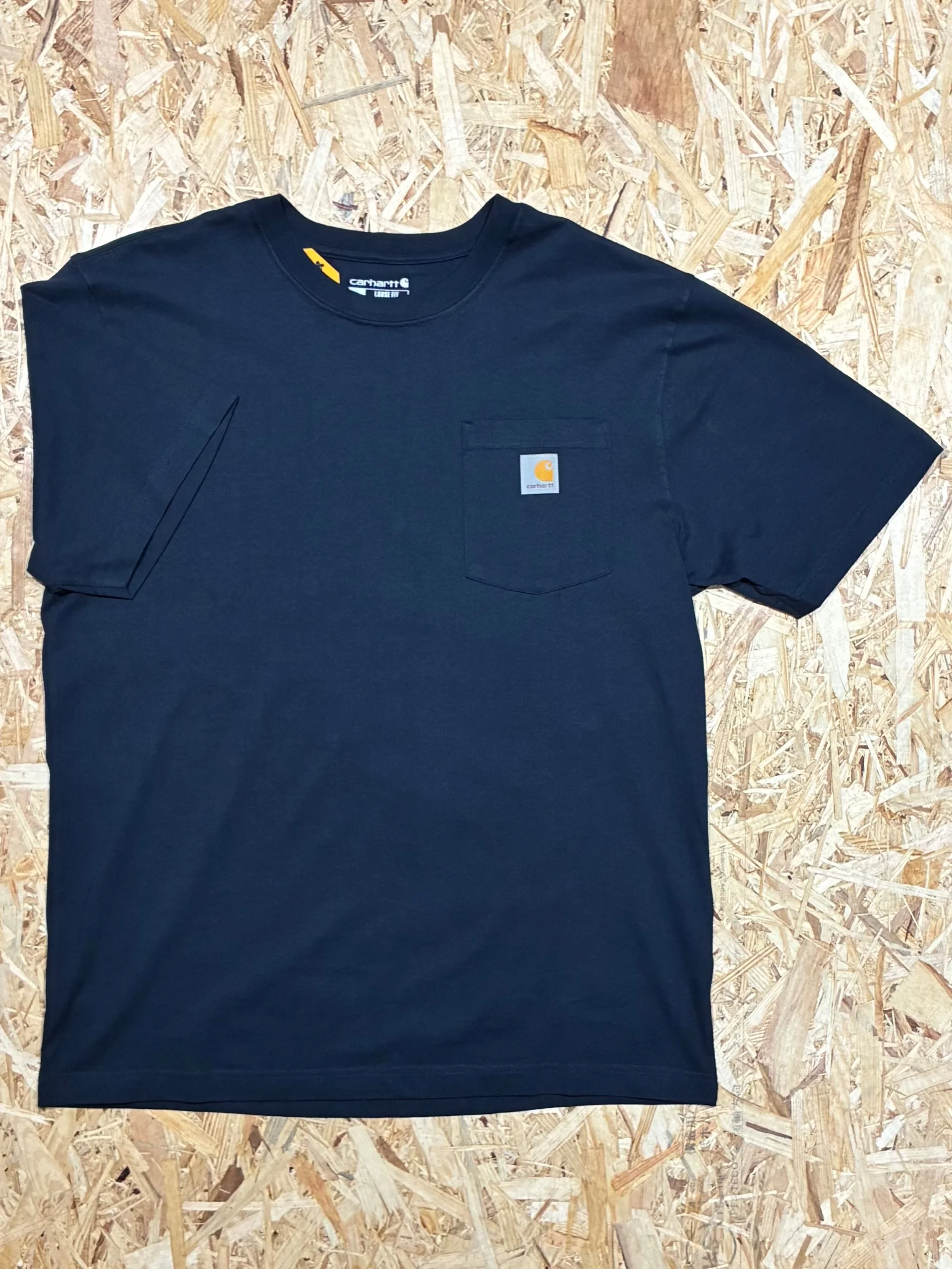 Carhartt ポケットTシャツ メンズ ヘビーウェイト ルーズフィット 半袖Tシャツ　ネイビー