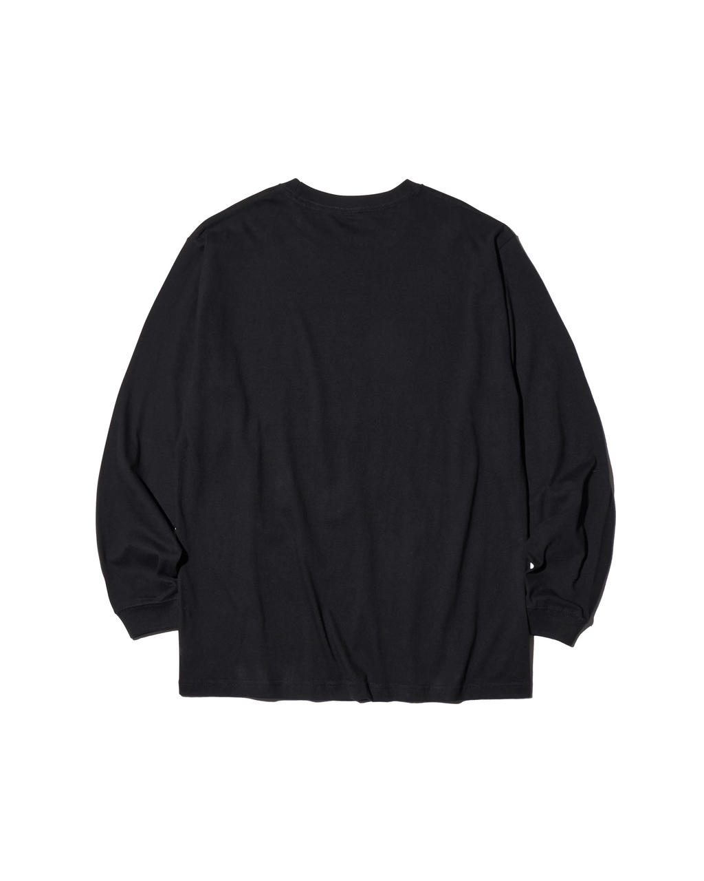 ワーム グラフィック ロングスリーブTシャツ メンズ ストリート フィッシング ロンT ブラック　背面