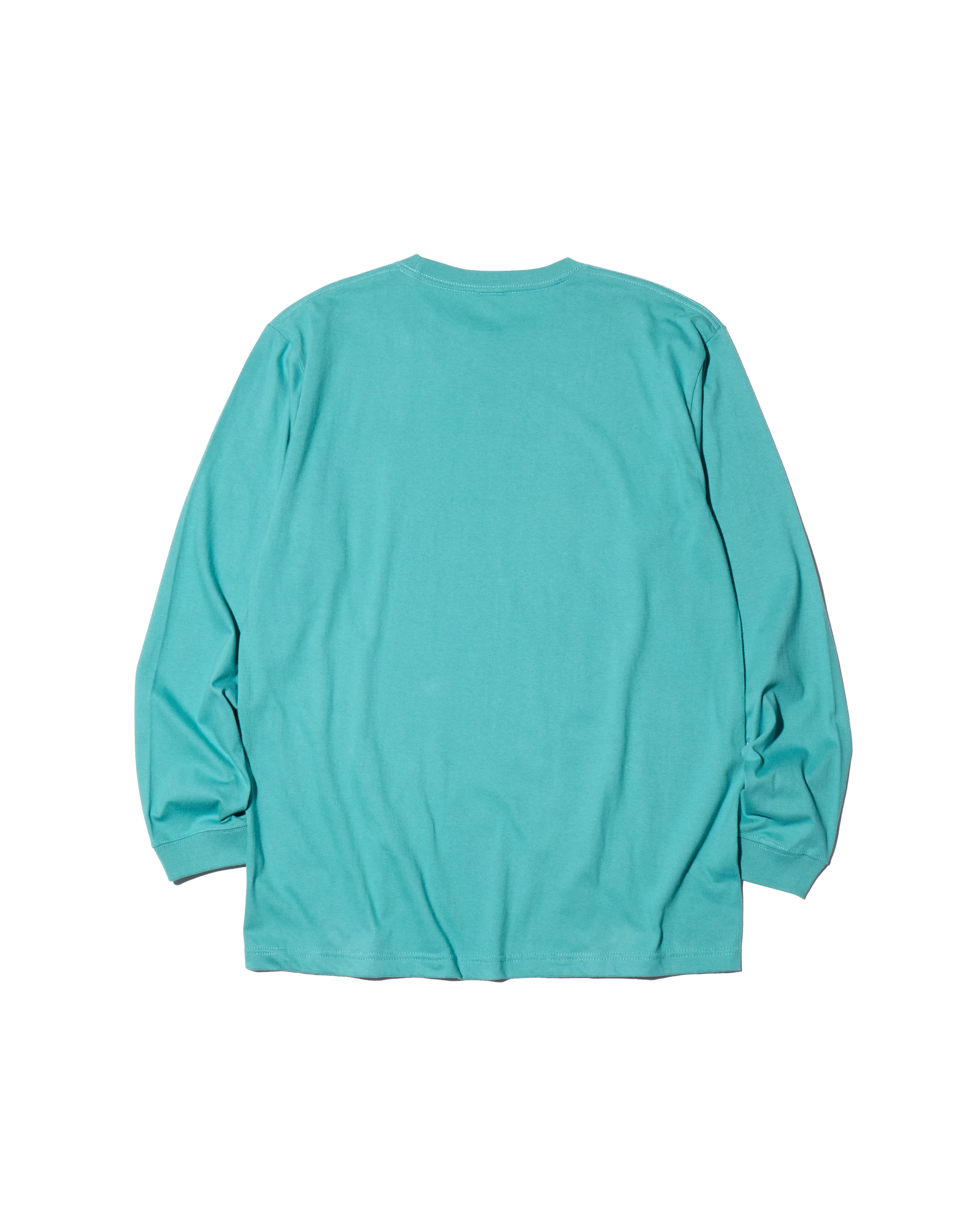 ワーム グラフィック ロングスリーブTシャツ メンズ ストリート フィッシング ロンT  グリーン 背面