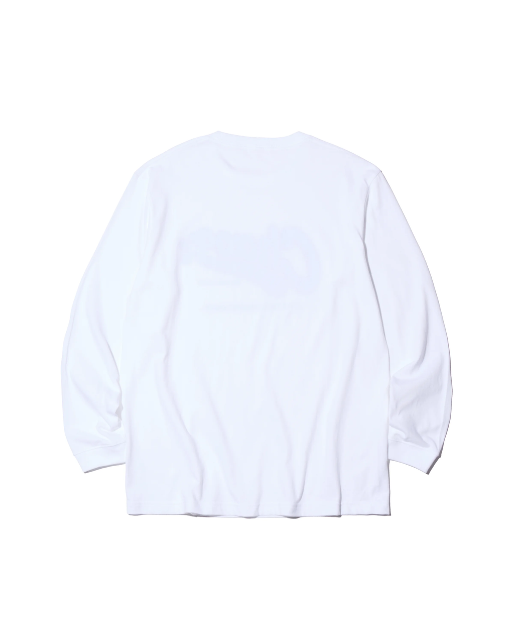 ワーム グラフィック ロングスリーブTシャツ メンズ ストリート フィッシング ロンT ホワイト 背面