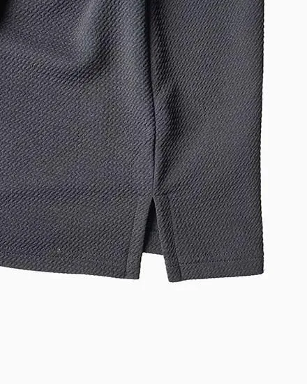 FAKIE STANCE ワッフルTシャツ メンズ ビッグシルエット 半袖 ストリート ブラック　丈
