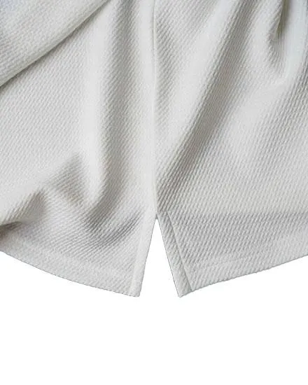 FAKIE STANCE ワッフルTシャツ メンズ ビッグシルエット 半袖 ストリート ホワイト　丈