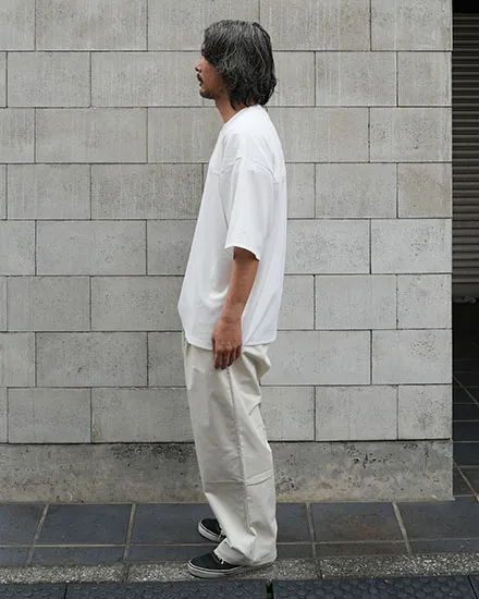 FAKIE STANCE ワッフルTシャツ メンズ ビッグシルエット 半袖 ストリート ホワイト　着用イメージ