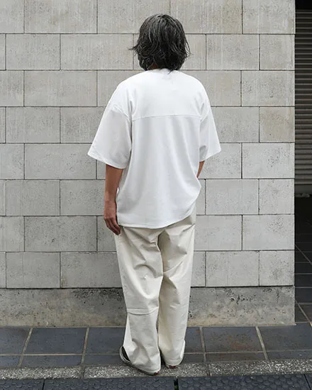 FAKIE STANCE ワッフルTシャツ メンズ ビッグシルエット 半袖 ストリート ホワイト　着用イメージ