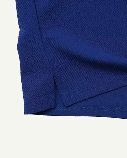 FAKIE STANCE ワッフルTシャツ メンズ ビッグシルエット 半袖 ストリート ネイビー　丈