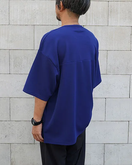 FAKIE STANCE ワッフルTシャツ メンズ ビッグシルエット 半袖 ストリート ネイビー　着用いめ着用イメージ