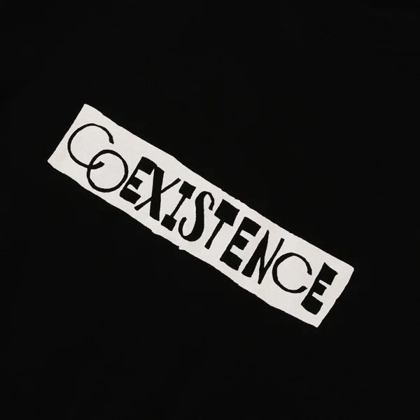 MASATO MAEKAWA LUNKER KILLER COEXISTENCE ロングスリーブTシャツ オーバーサイズ 綿100％ メンズ グラフィック　ブラック　 ロンT　ロゴ　拡大