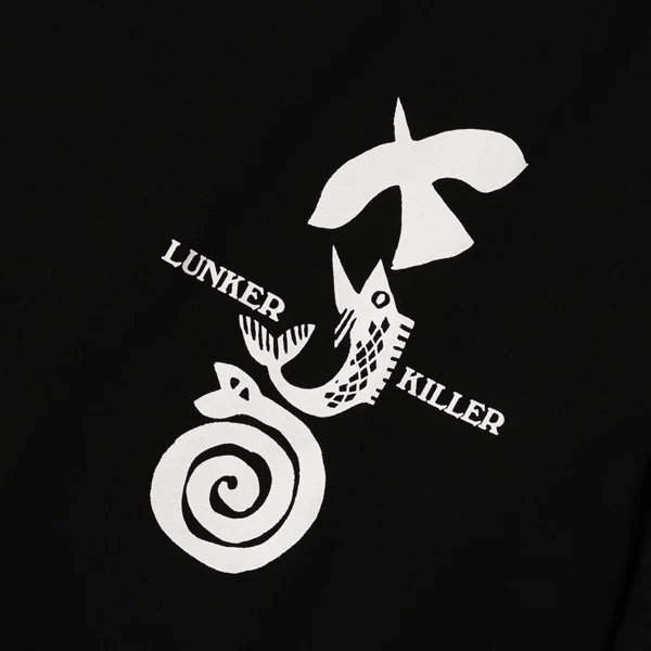 LUNKER KILLER MASATO MAEKAWA COEXISTENCE オーバーサイズ ロングスリーブTシャツ メンズ グラフィック ロンT 胸元　拡大画像
