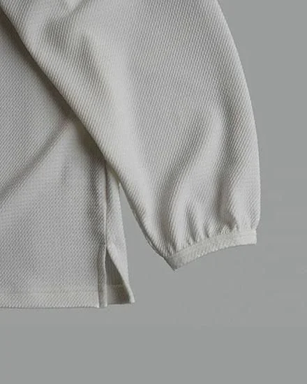 FAKIE STANCE Hockey Tee ロングスリーブ ワッフル ビッグシルエット ロンT メンズ ホワイト　袖　拡大