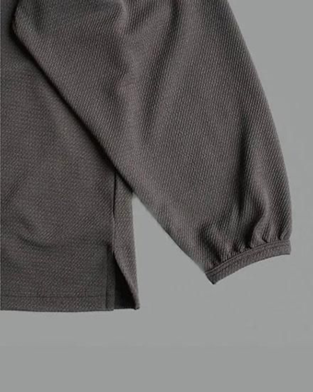 FAKIE STANCE Hockey Tee ロングスリーブ ワッフル ビッグシルエット ロンT メンズ ブラック　袖　拡大
