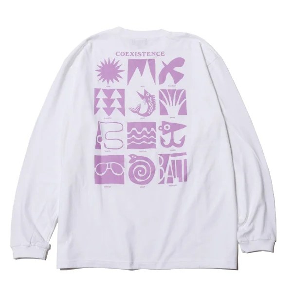 LUNKER KILLER MASATO MAEKAWA COEXISTENCE オーバーサイズ ロングスリーブTシャツ メンズ グラフィック ロンT 背面画像