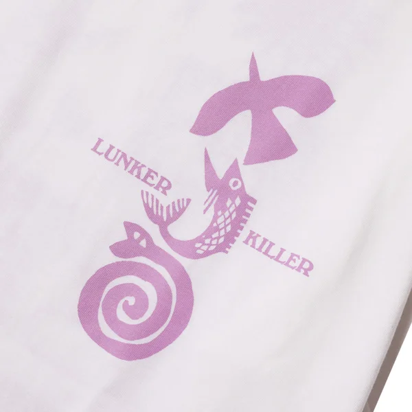LUNKER KILLER MASATO MAEKAWA COEXISTENCE オーバーサイズ ロングスリーブTシャツ メンズ グラフィック ロンT　胸元　拡大画像
