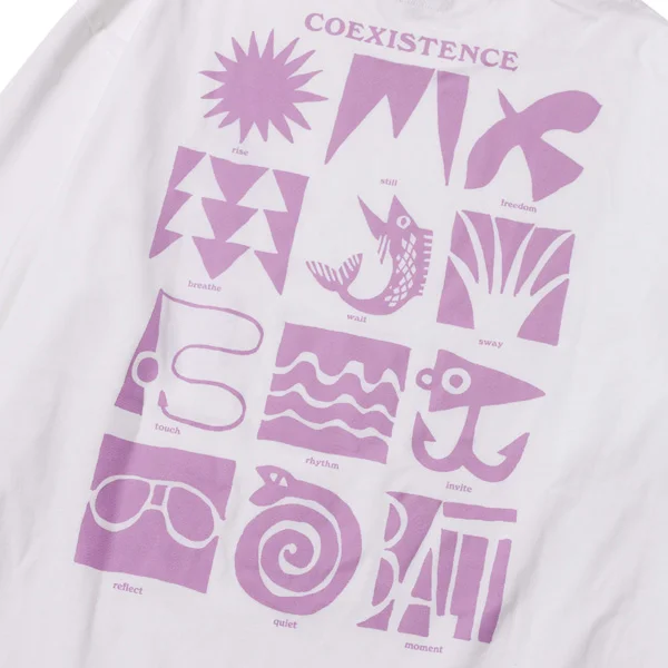 LUNKER KILLER MASATO MAEKAWA COEXISTENCE オーバーサイズ ロングスリーブTシャツ メンズ グラフィック ロンT　背面拡大画像