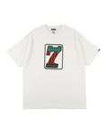 RECOGNIZE  MURO No.1ロゴ 7インチレコード Juneteenthカラー グラフィック 半袖 コットンTシャツ メンズ ホワイト