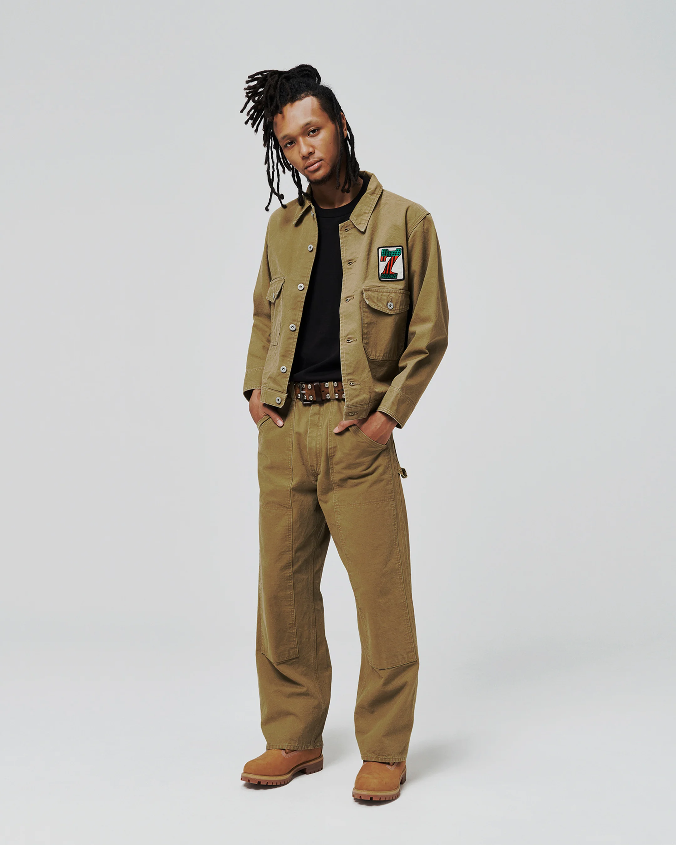 RECOGNIZE ( レコグナイズ ) / 7 Vinyl Duck Jacket ( 7 ヴァイナリー ダック ジャケット ) / KHAKI ( カーキー )