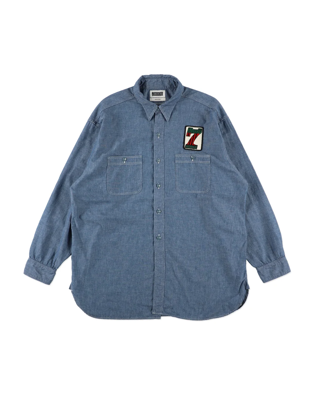 RECOGNIZE (レコグナイズ ) / 7 Vinyl Chambray Shirt (7ヴァイナル シャンブレー シャツ) /  Indigo (インディゴ)