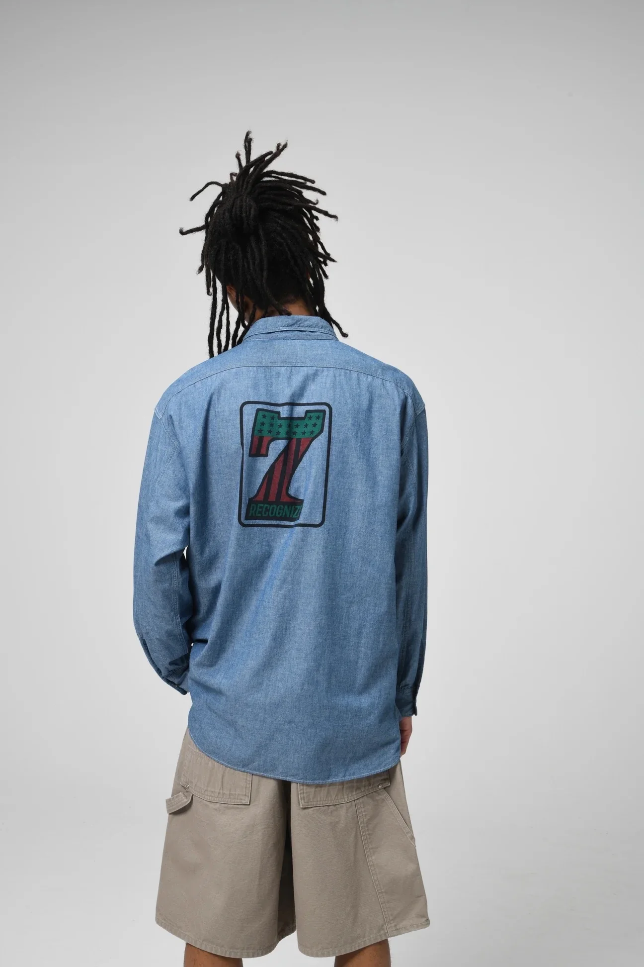 RECOGNIZE (レコグナイズ ) / 7 Vinyl Chambray Shirt (7ヴァイナル シャンブレー シャツ) /  Indigo (インディゴ)