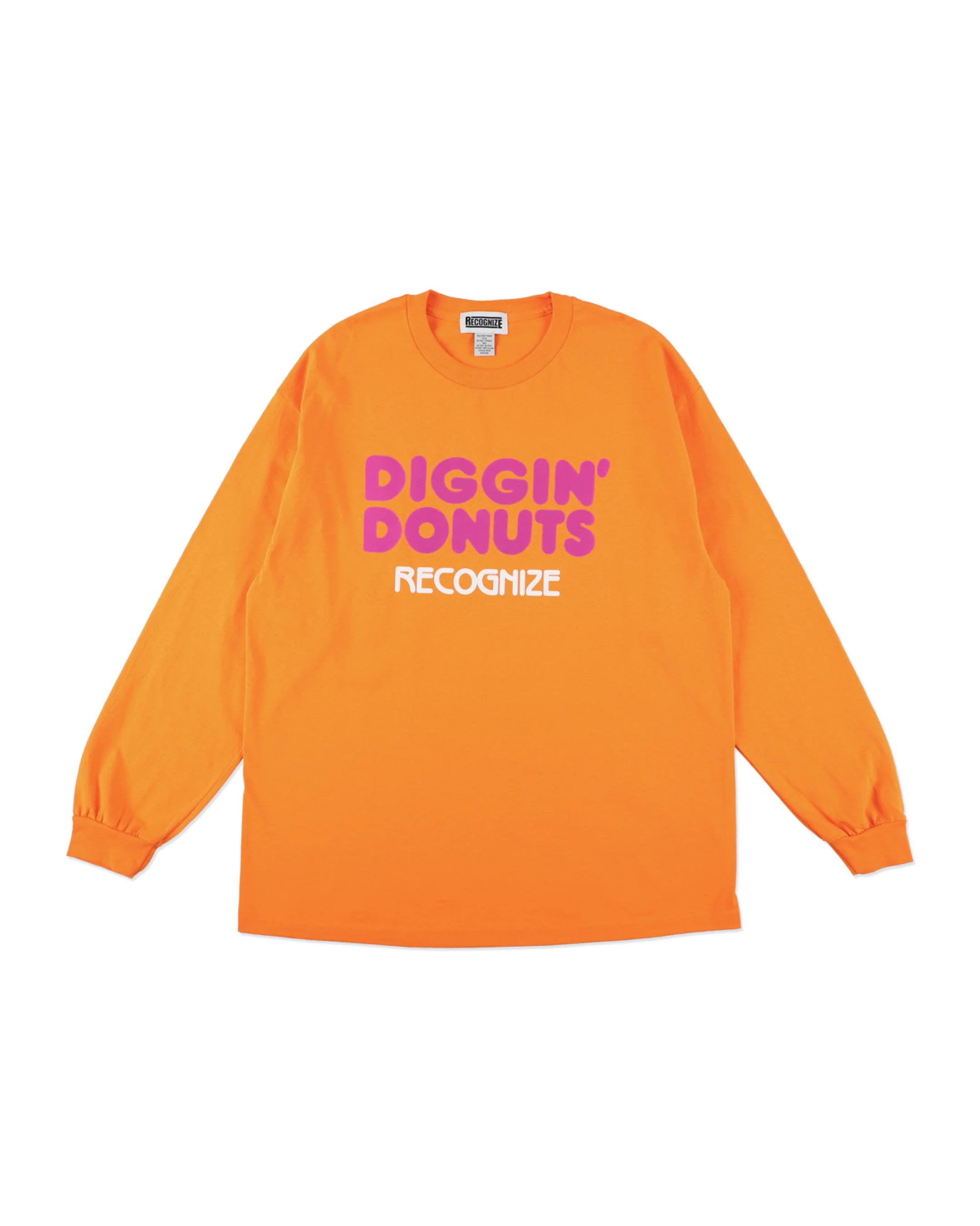 RECOGNIZE ( レコグナイズ ) /  Diggin`Donuts ls (ディギン ドーナッツ ロングスリーブ ) / Orange ( オレンジ )