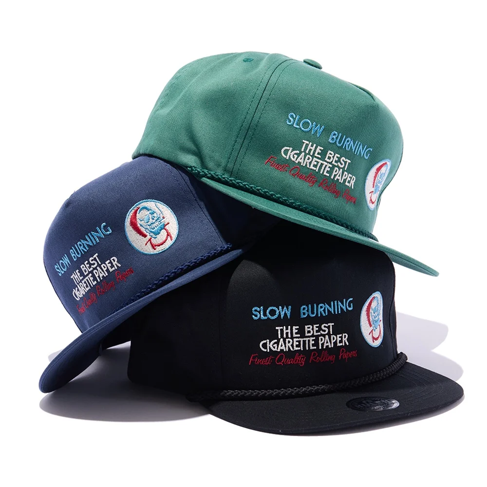 RULER ( ルーラー ) / 20 SLOW BURNING TWILL 5PANEL SBC ( 20 スロー バーニング ツイル 5パネル スケートボード キャップ ) / Black ( ブラック）