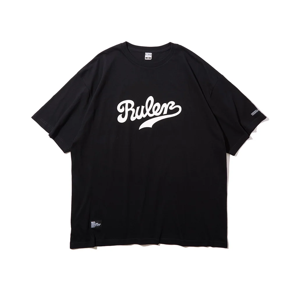 RULER グラフィックTシャツ フロントプリント 4.7オンス コットン100%　ブラック