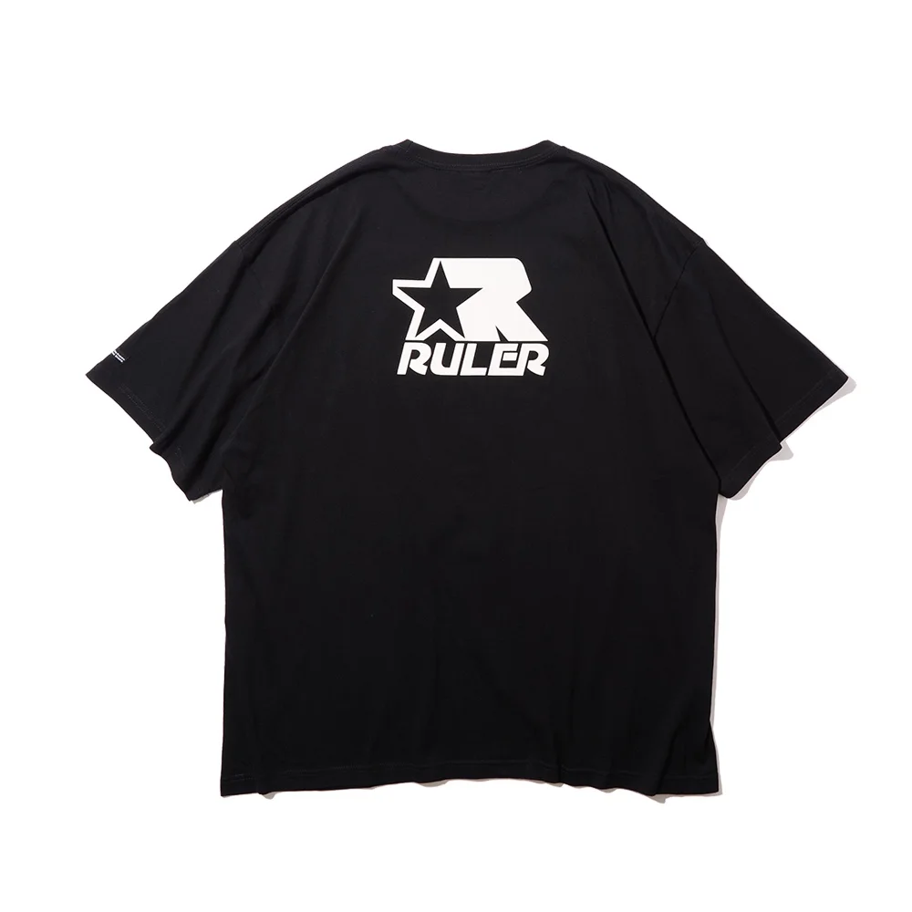 RULER グラフィックTシャツ バックプリント ブラック　オリジナルアートワーク