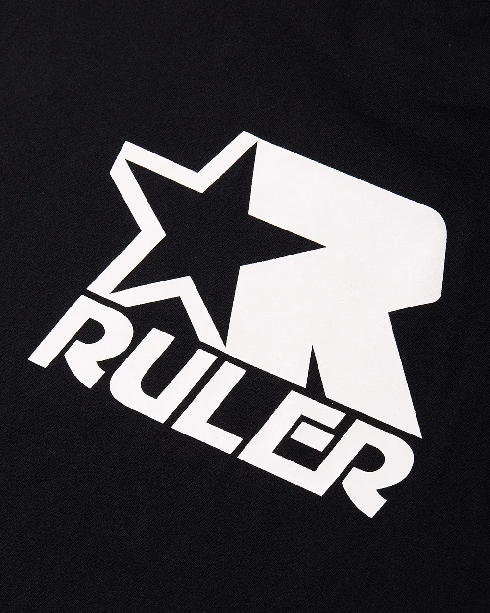 RULER オリジナルグラフィック シルクスクリーンプリントTシャツ　背面　ロゴ　ブラック