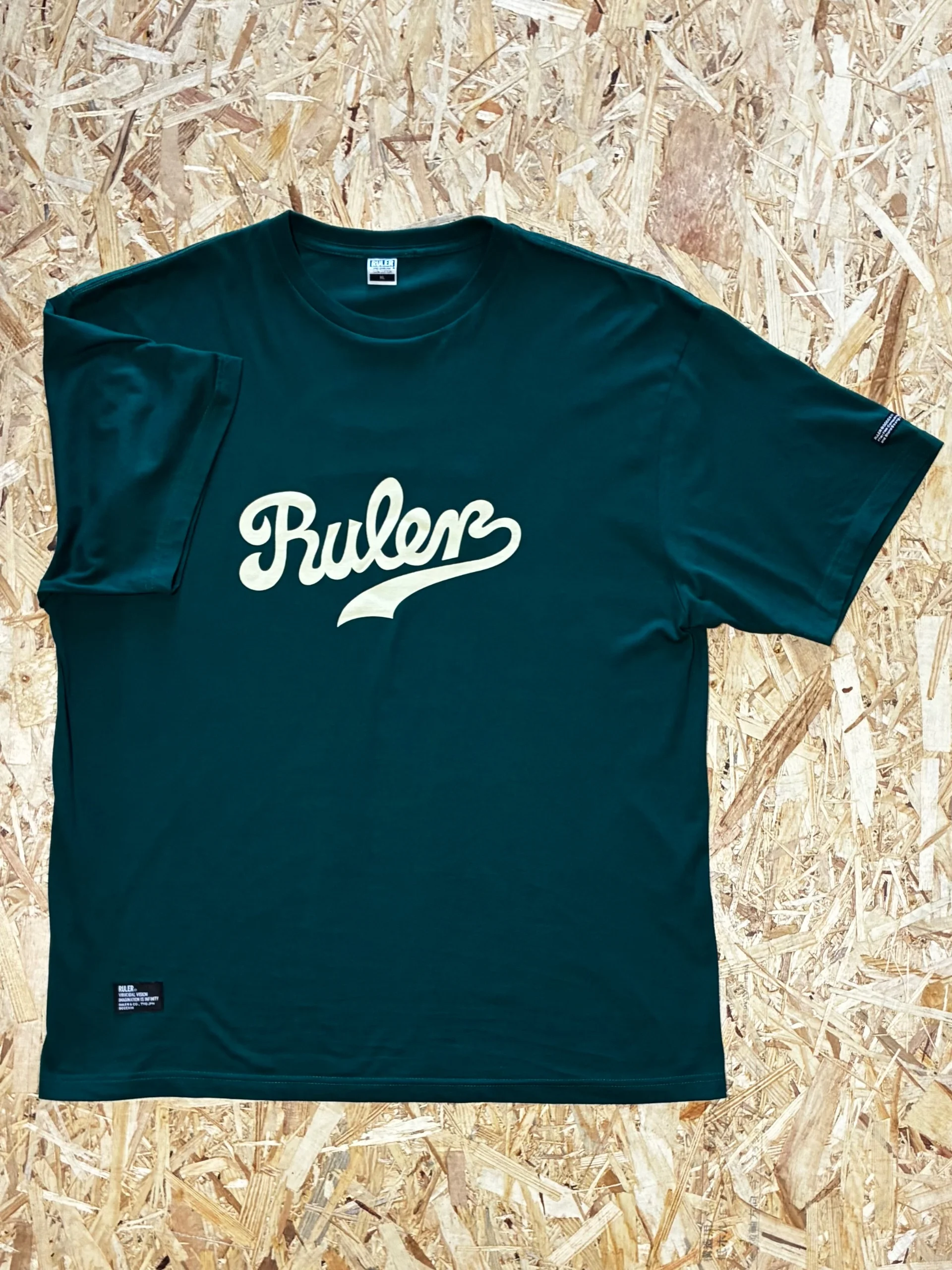 RULER グラフィックTシャツ フロントプリント 4.7オンス コットン100%　グリーン　