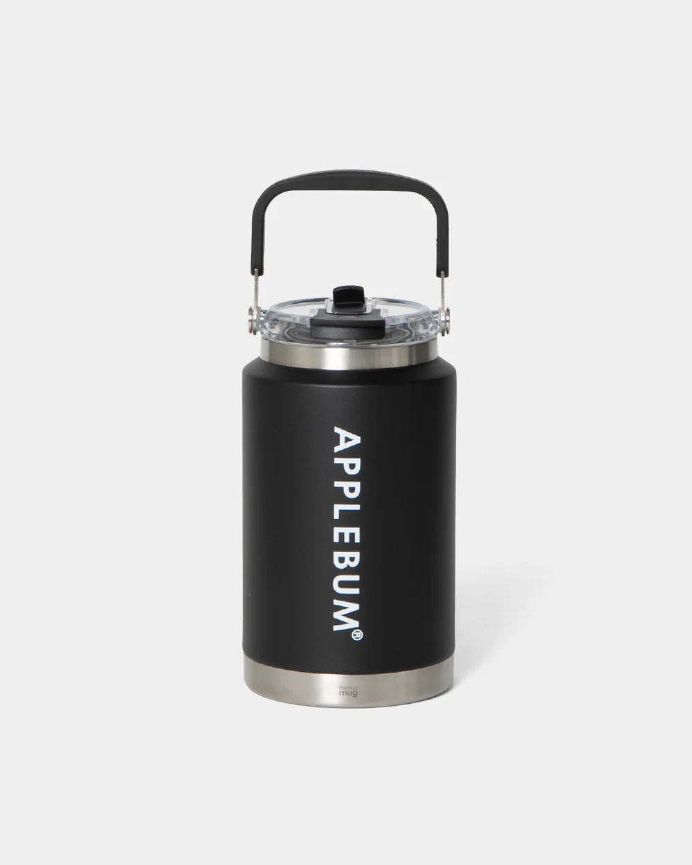 thermo mug 1.5L 大容量ステンレスジャグ 保冷ボトル ブラック　正面